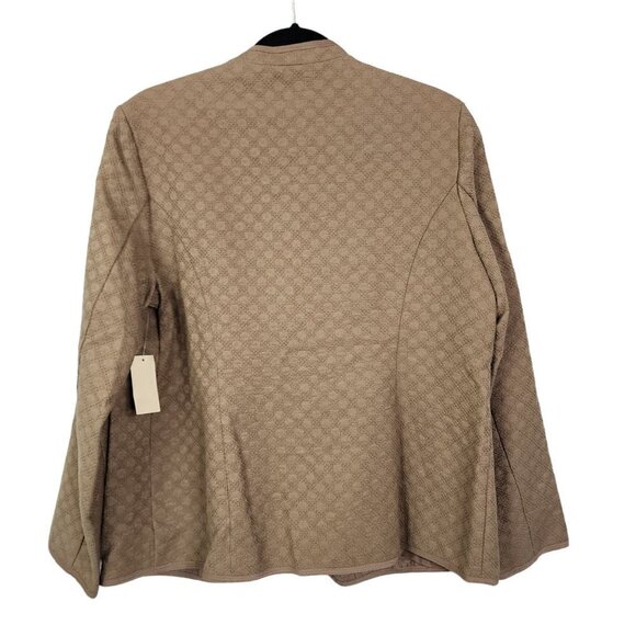 NEW Coldwater Creek Brown Diamond Textured Blazer Jacket Size 16 $129 - Picture 2 of 11
